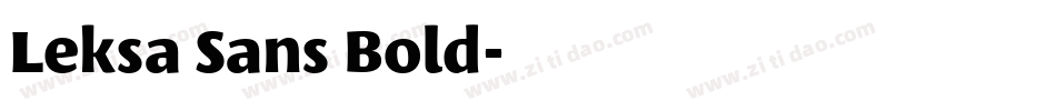 Leksa Sans Bold字体转换